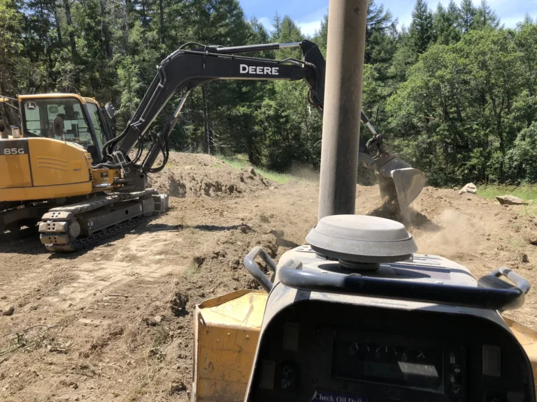 Excavation for building pads and utilities