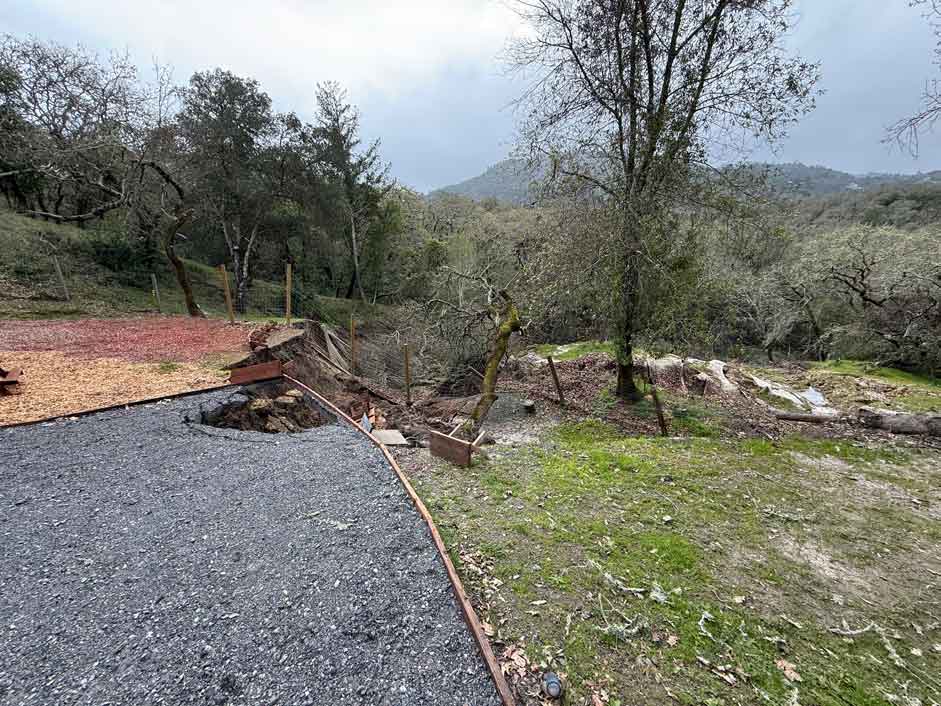 Glen Ellen hill slope stabilization project — excavation and grading, Sonoma County