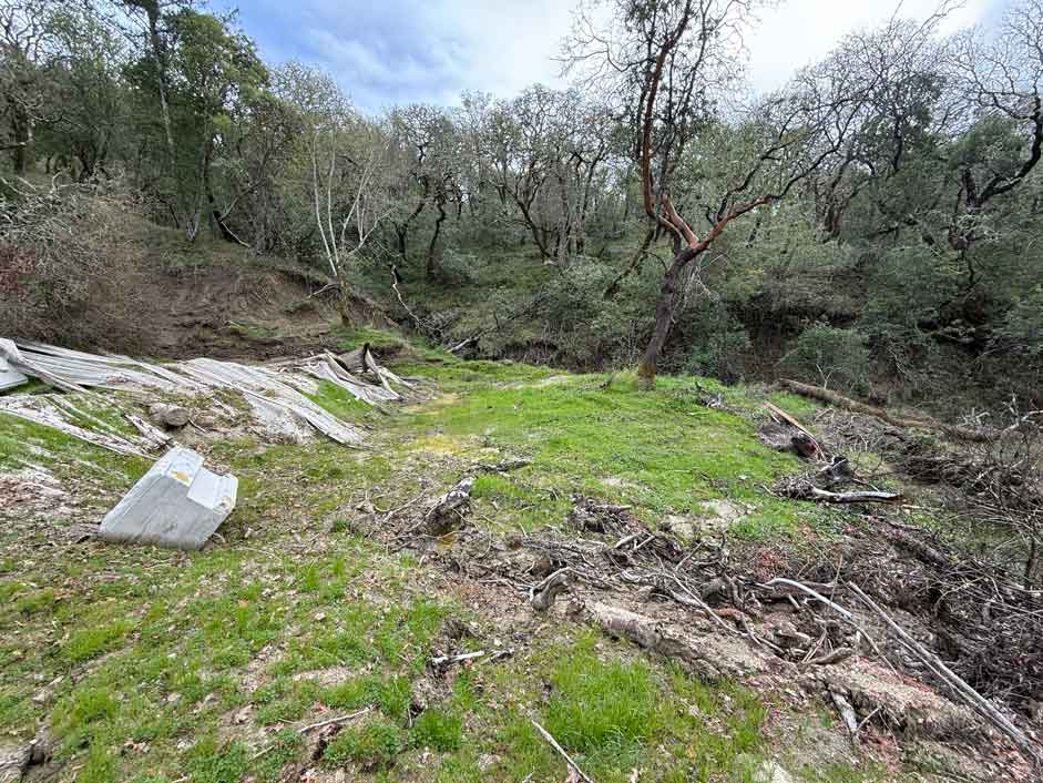 Glen Ellen hillside erosion repair — slope grading by DW Excavation, Sonoma County