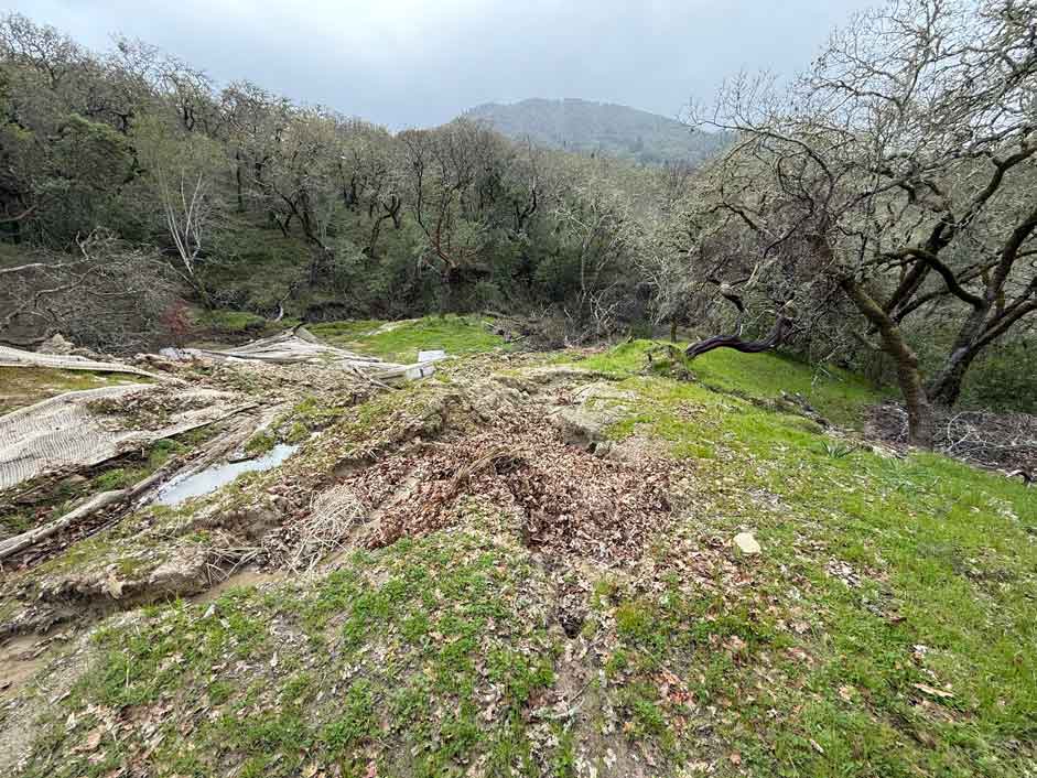 Glen Ellen hill slope stabilization project — excavation and grading, Sonoma County