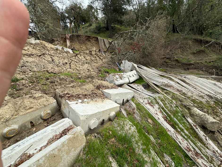 Glen Ellen hillside erosion repair — slope grading by DW Excavation, Sonoma County