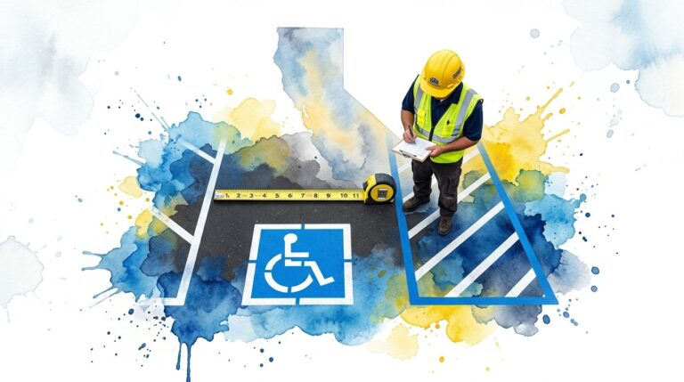 handicap parking size space parking inspection