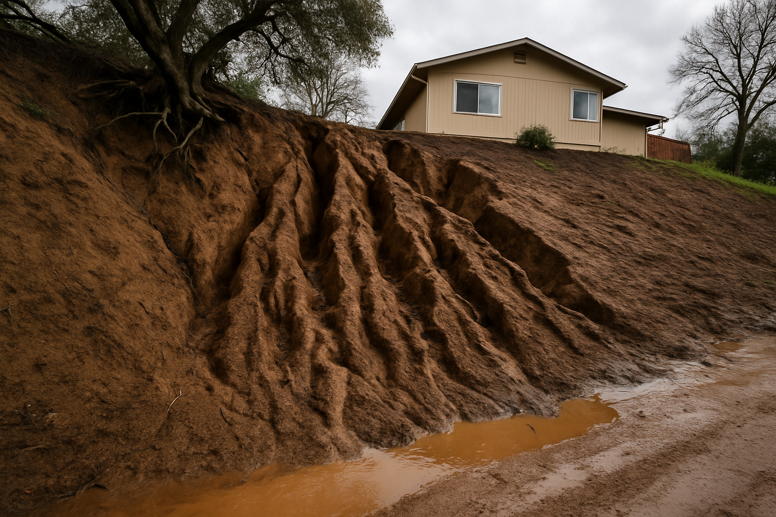 What Happens to a Hillside If Erosion Goes Unfixed for One Winter?